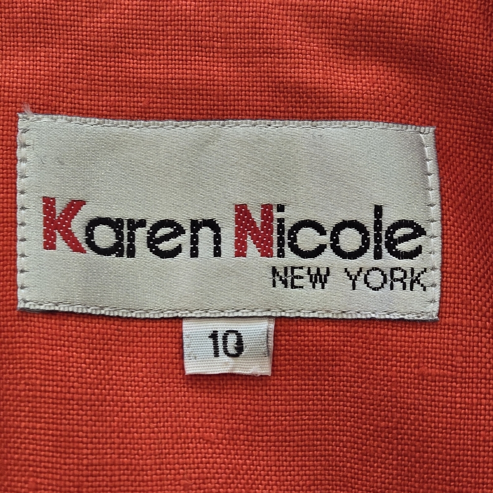 Karen Nicole New York Coral Red Skirt Suit - Picture 2 of 16